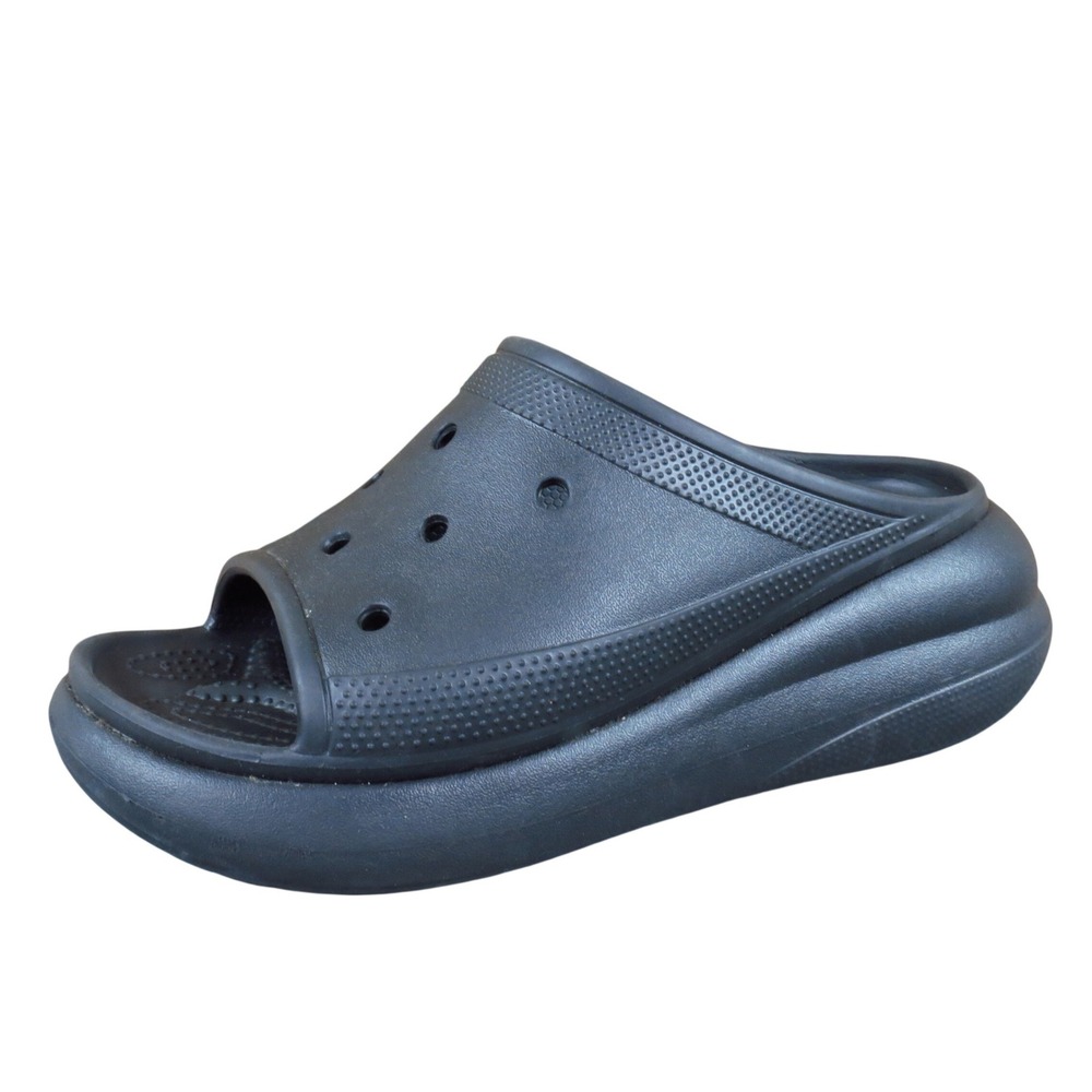 Crocs Classic Crush Women Slide Sandals Size 10 Casual Platform Beach Black